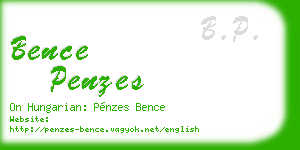 bence penzes business card
